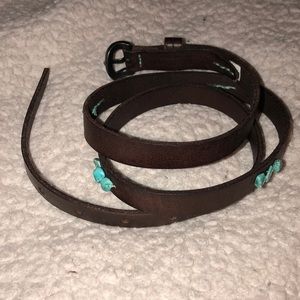 Skinny belt with turquoise